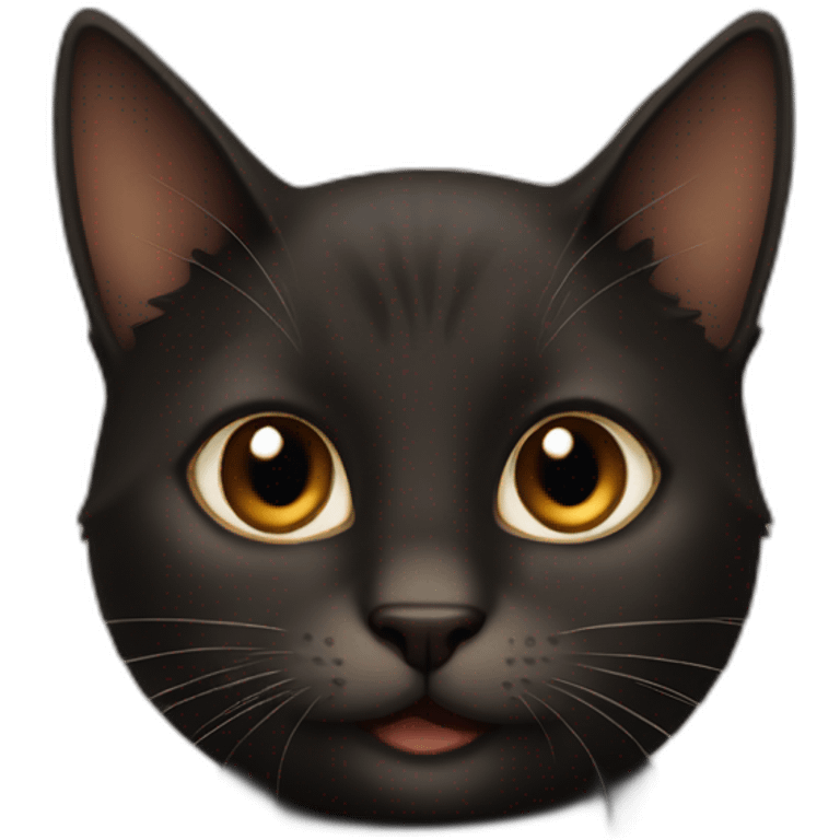 photo black brown cat smile emoji