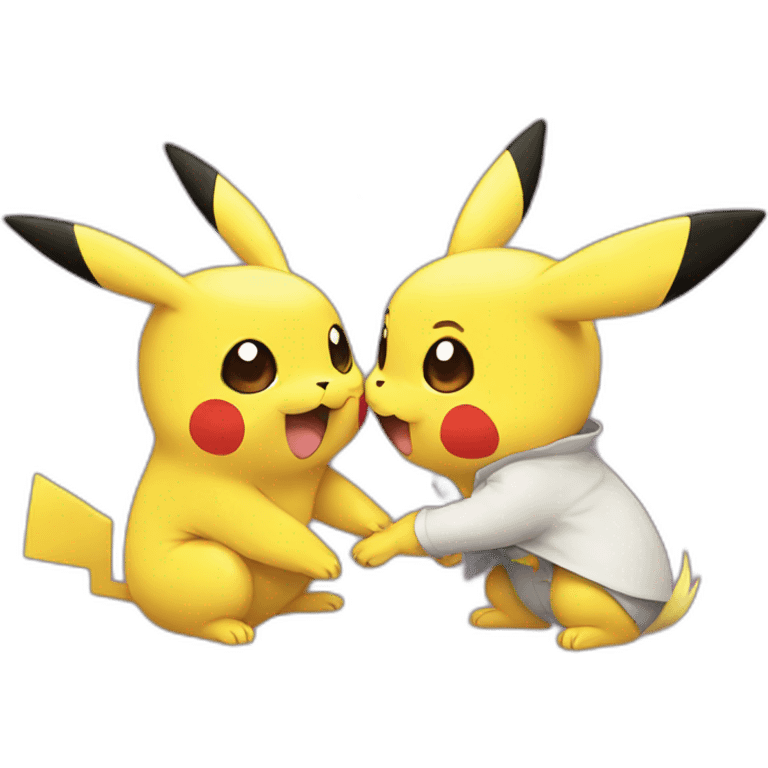 Pikachu kiss noctali emoji