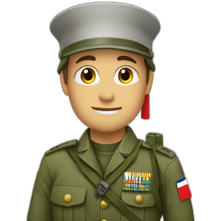 military with french flag emoji