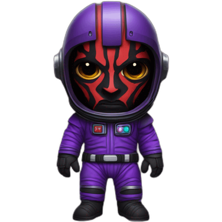 Darth Maul in a purple astronaut suit emoji