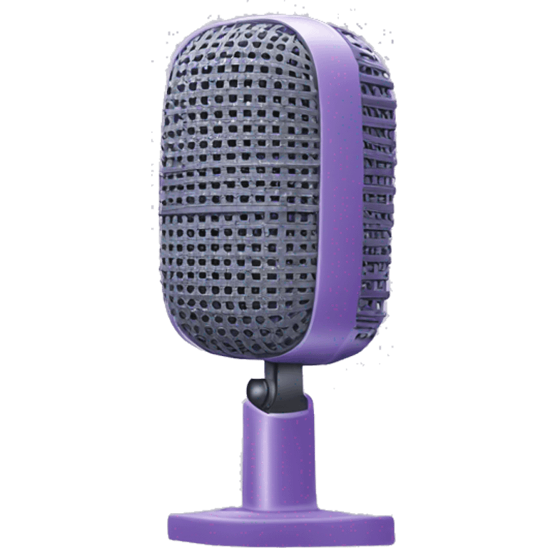 pastel purple computer microphone  emoji