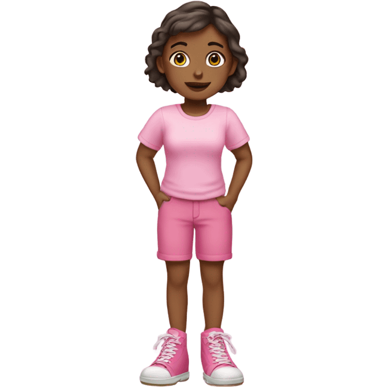 girl with pink shoes emoji