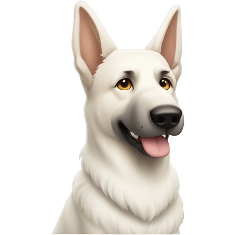 German shepherd white emoji