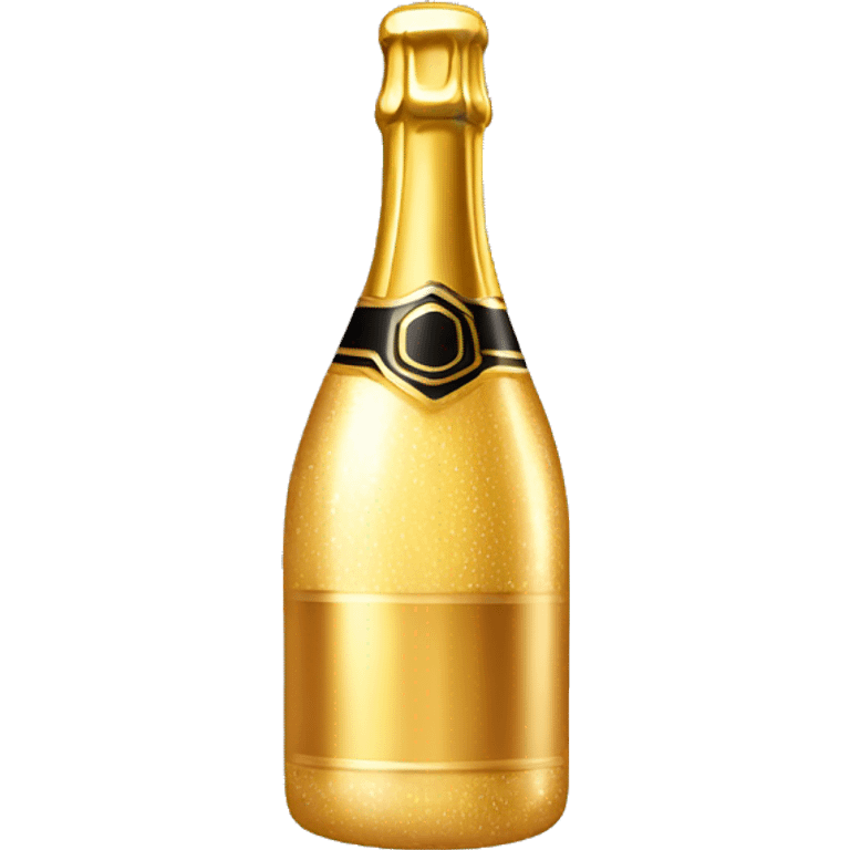 golden champagne bottle emoji