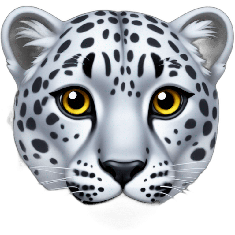 prismatic snow leopard emoji