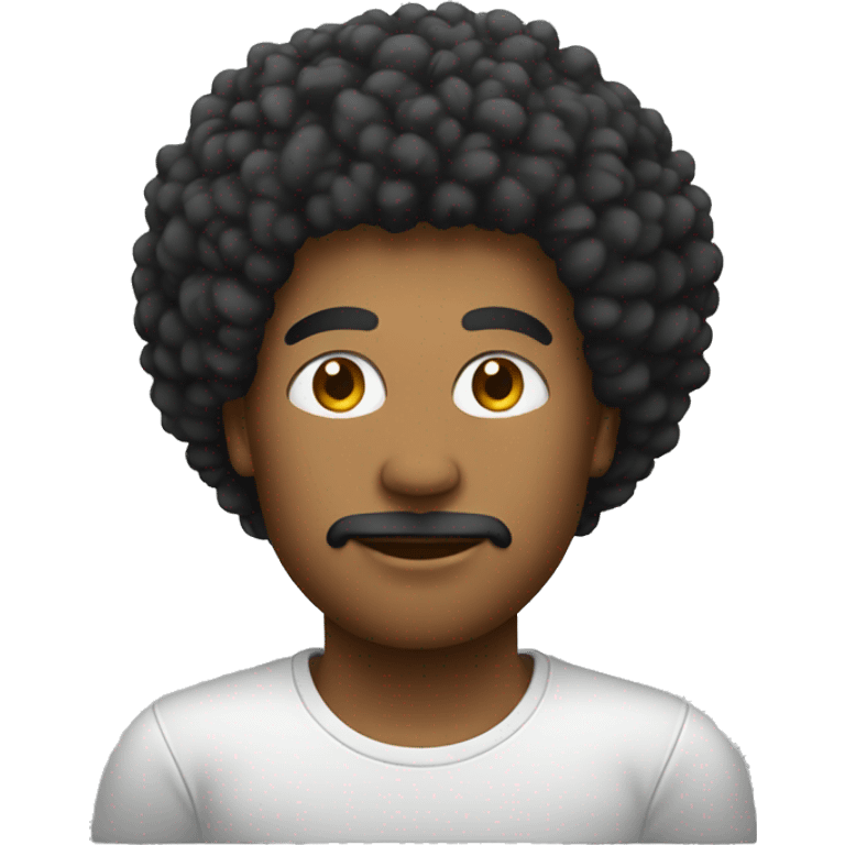 man with afro taper high  emoji