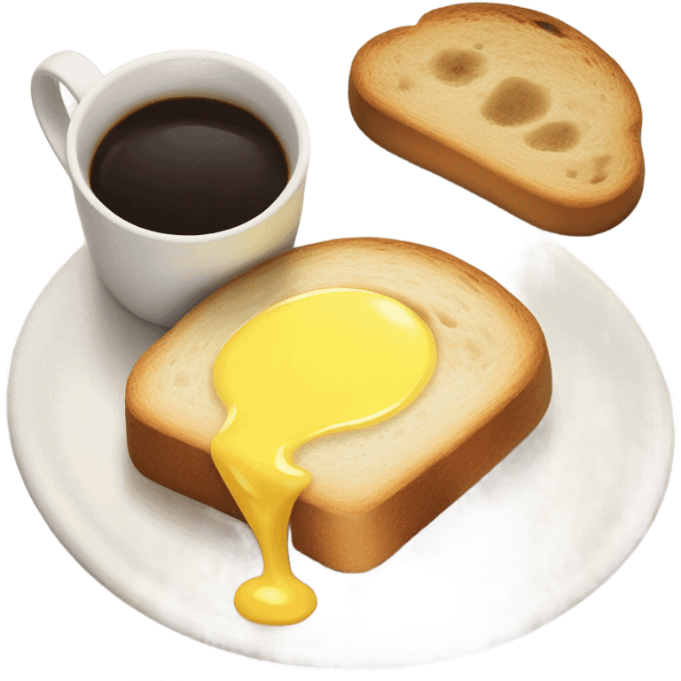 Coffe with bread emoji