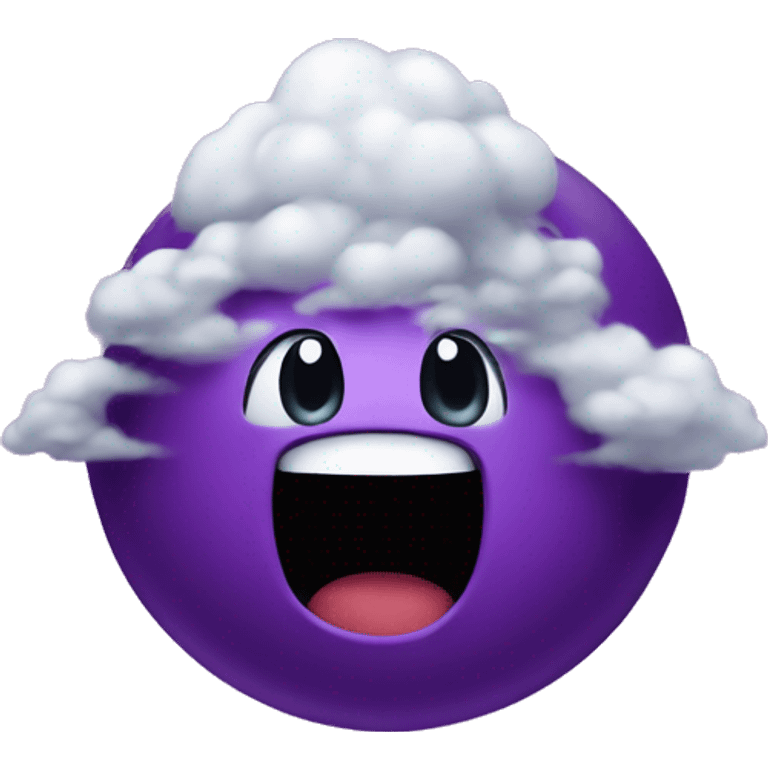 purple eart with storm inside it emoji