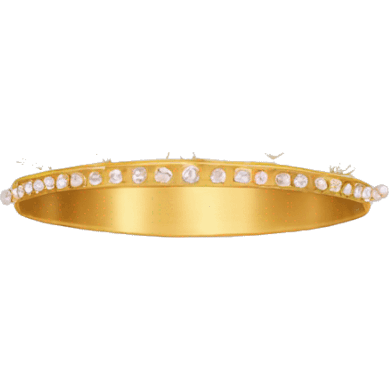 Gold tiara with light pink jewels emoji