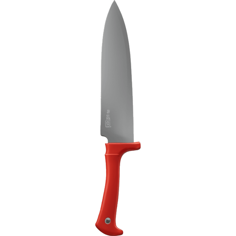 une machette avec une poignée rouge emoji