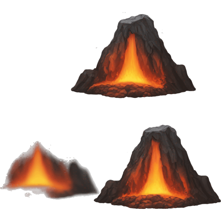 volcano round emoji