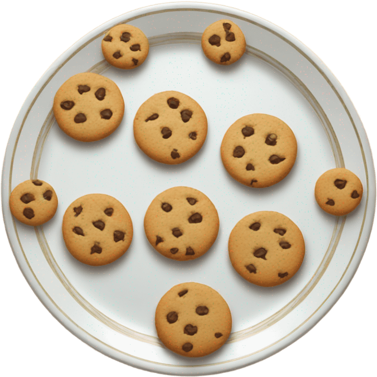 A plate of cookies , really pretty setup  emoji