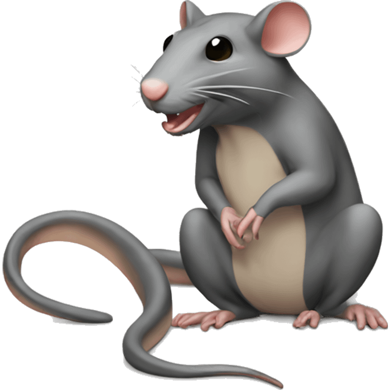 a rat is a friend with a snake emoji