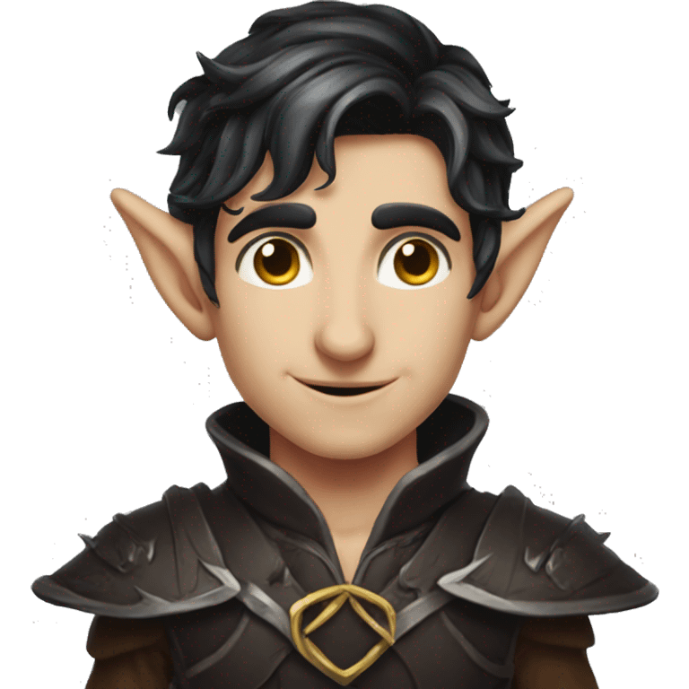 dark hair male elf fantasy emoji