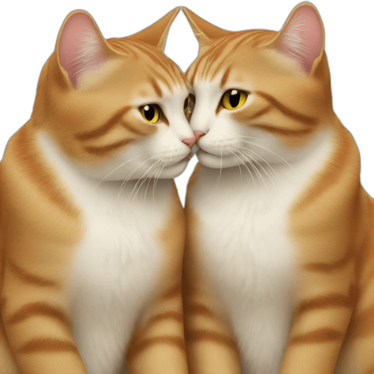 Two cats kissing emoji