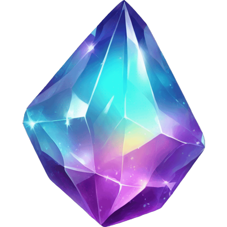 Shiny sparkly colorful crystal gem shard emoji