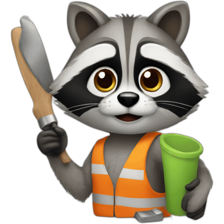 raccoon at work emoji