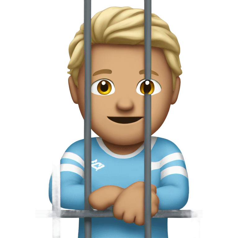 manchester city club bagde behind bars emoji