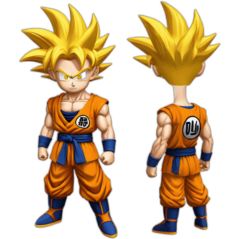 Son goku super saiyan 3 qui prépare un genkidama emoji