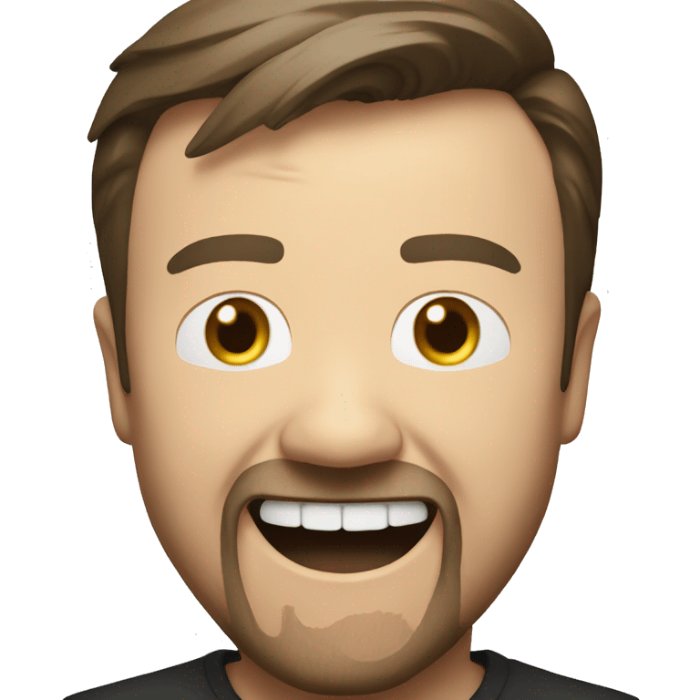 ricky gervais laughing with tears of joy emoji