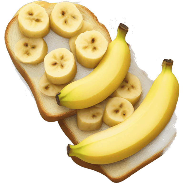 Banana slices on toast emoji