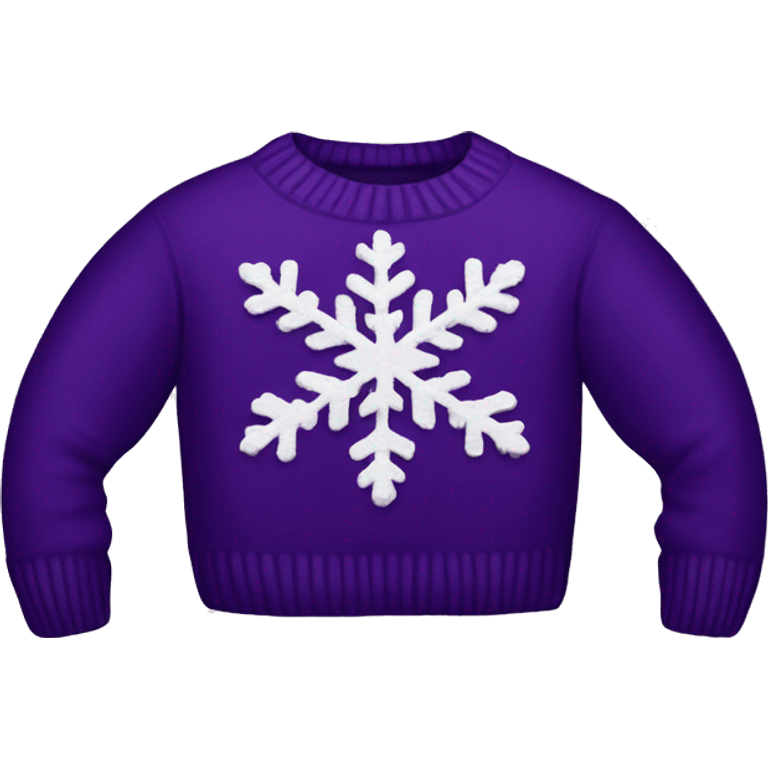 Dark purple Christmas sweater emoji