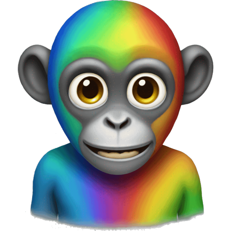 Rainbow monkey emoji