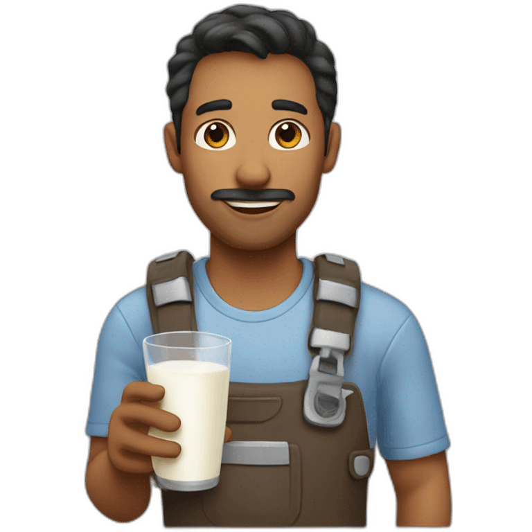 Dad brings milk emoji