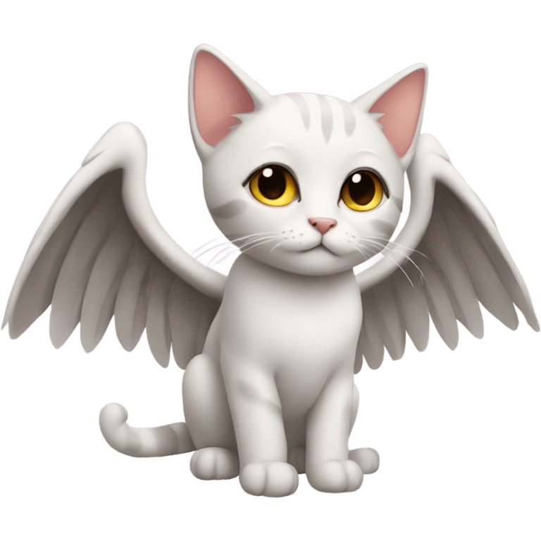 Cat with wings cute emoji