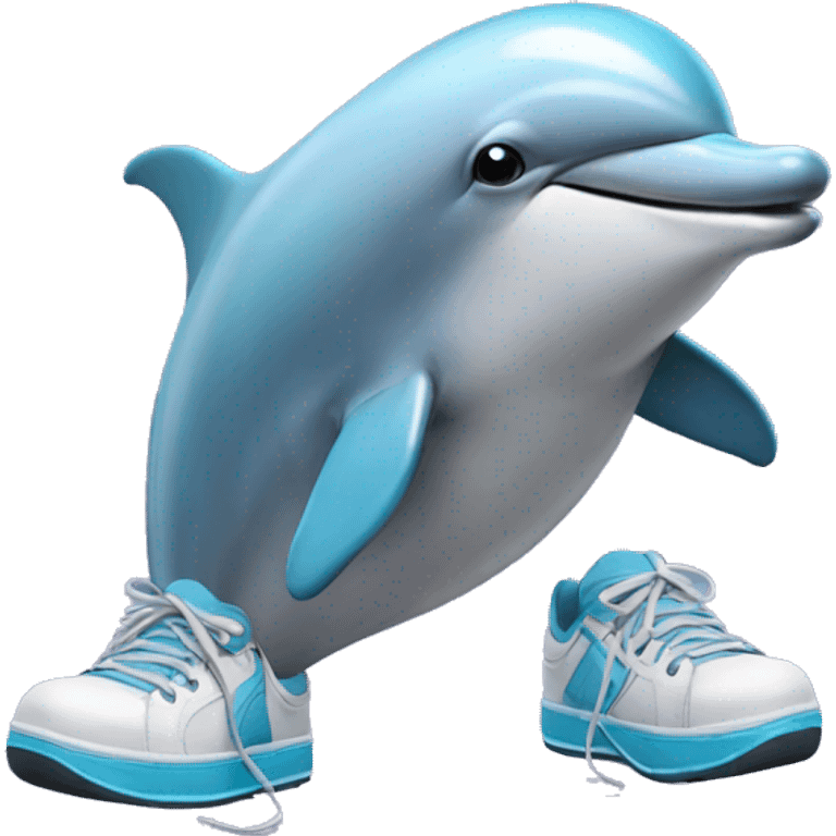 dolphin with shoes emoji