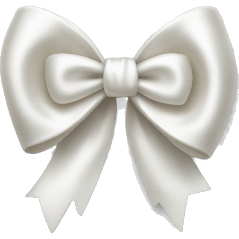 white satin bow emoji