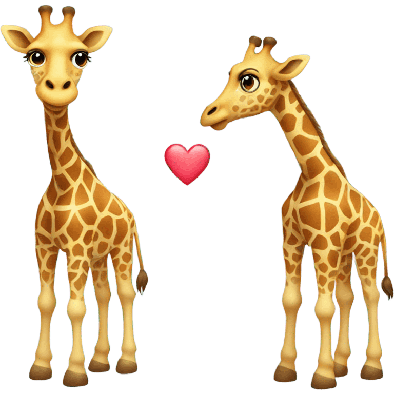 giraffe with heart emoji