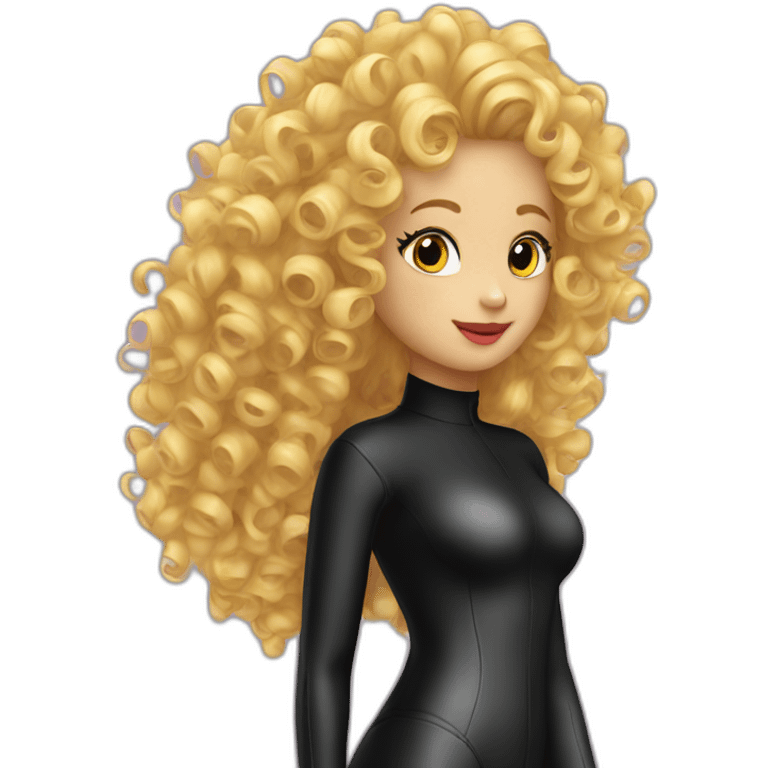 curly-blonde-latex-catsuit emoji