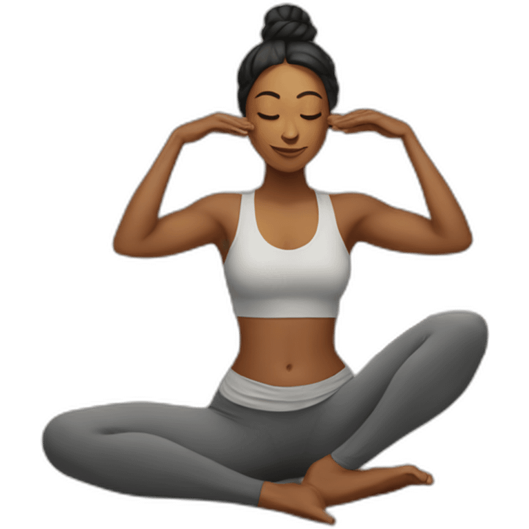 Women sirsasanaa yoga emoji