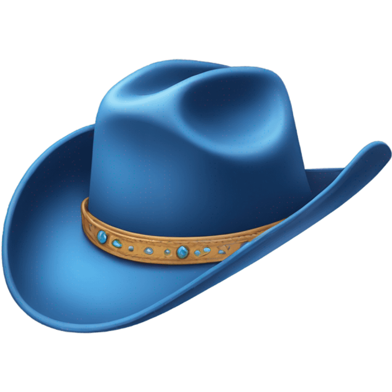 Blue cowboy hat emoji