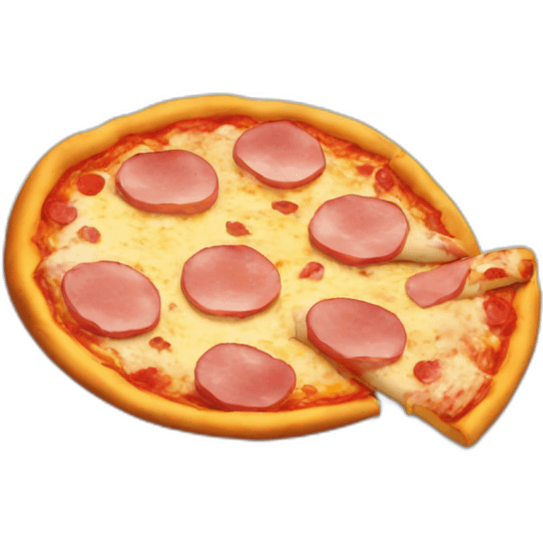 pizza with ham emoji