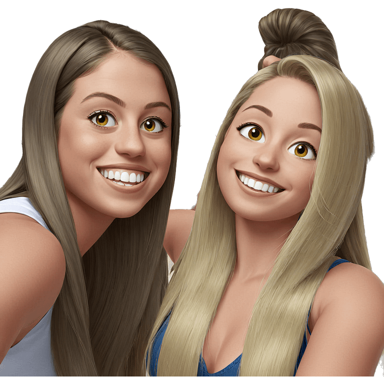 happy girls with blonde hair emoji