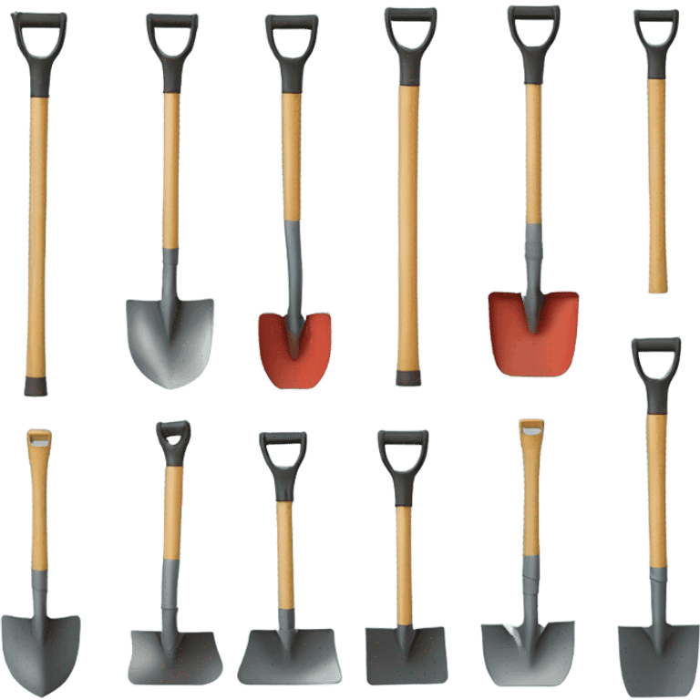 A family of shovels emoji