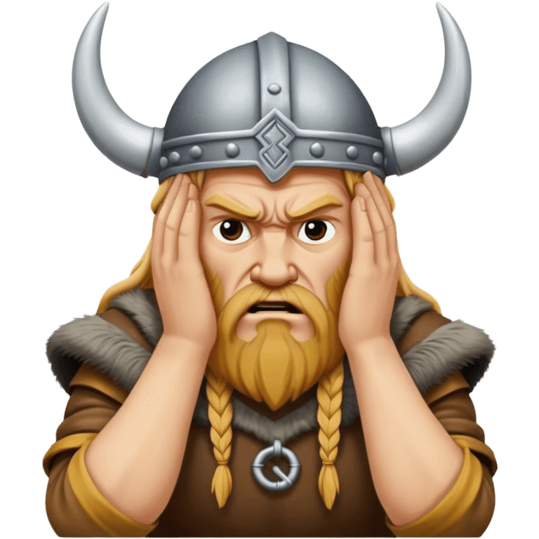 danish viking facepalm realistic emoji