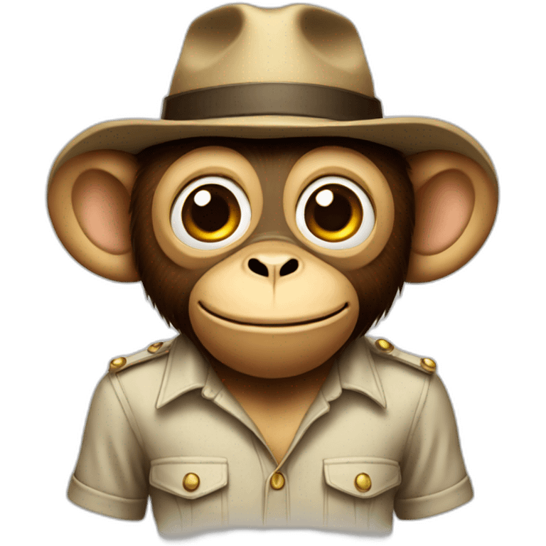 Monkey with hat glazzes a shirt and pants emoji