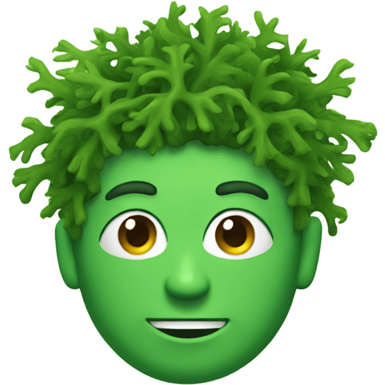 Green Man with Seaweed hair emoji