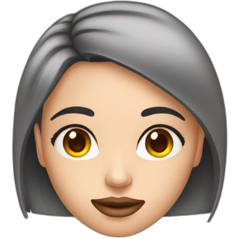 Woman taking a botox injection in the face emoji