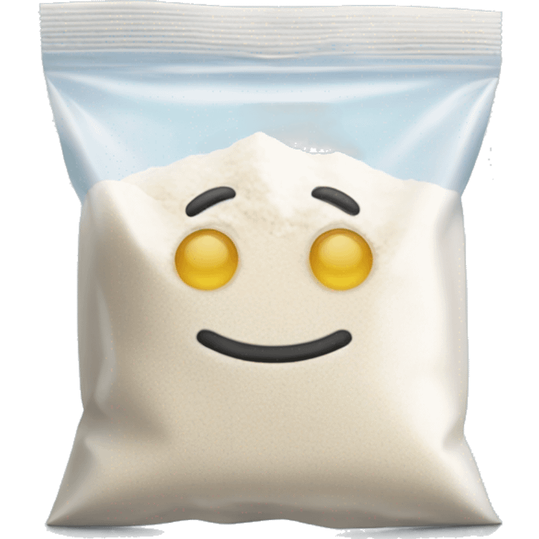 Ziplock bag with flour in it emoji