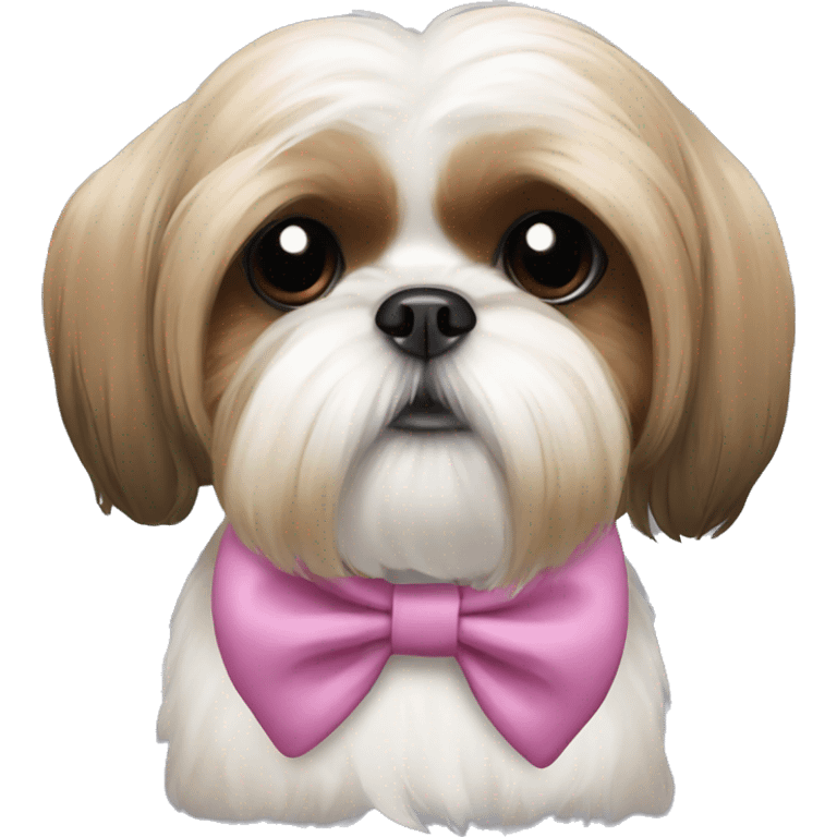 Shih tzu wearing a bow emoji