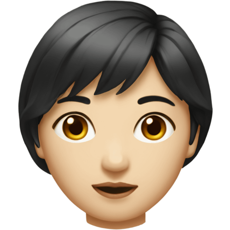 asian girl bangs elegant  emoji