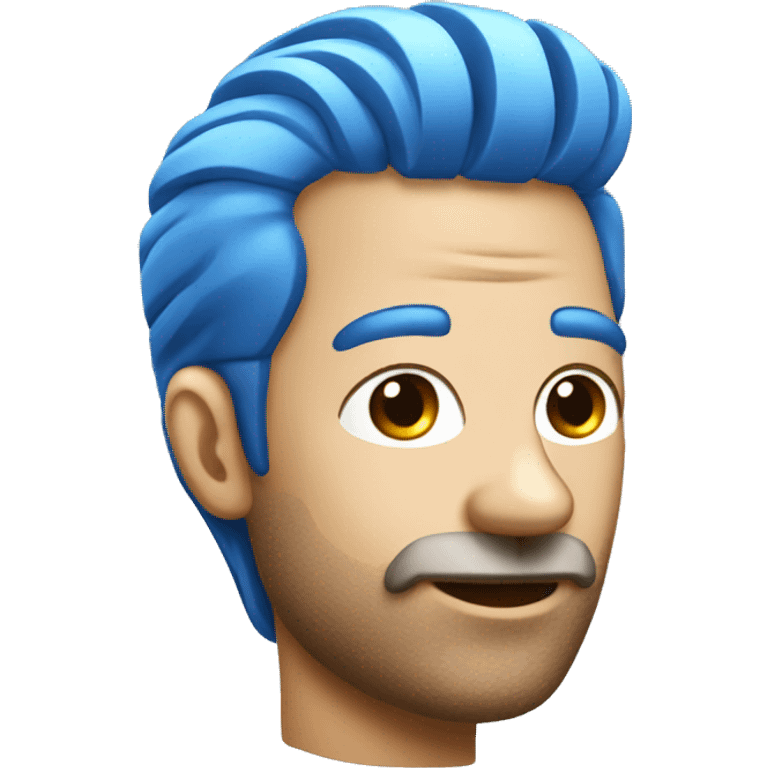 Blue hair clippers emoji