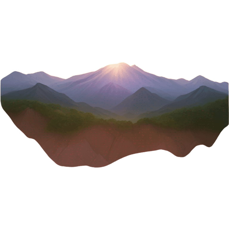 Sunrise over mountain emoji