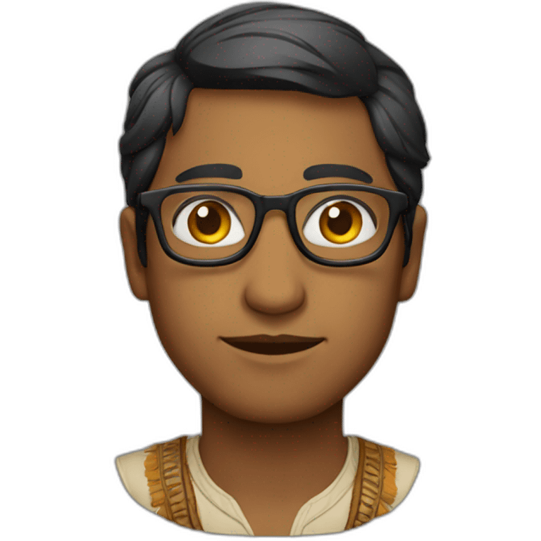 indian wearing glasses emoji