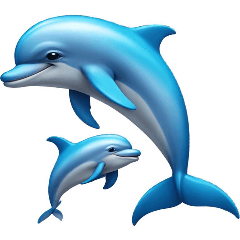 Dolphin and baby dolphin  emoji