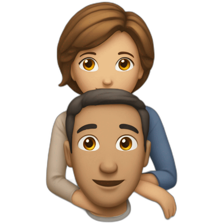 Une femme et un homme qui fond l’amour emoji